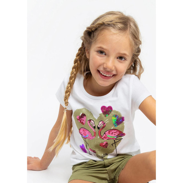 Camiseta de Niña Flamenco Lentejuelas