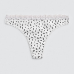 Confezione da 2 slip stampati con dettagli