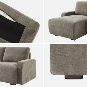 Canapé d'angle gauche 3 places tissu  DANY