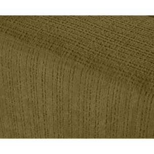 Miro - canapé panoramique en U 7 places - convertible avec coffre - en velours texturé - Vert Olive