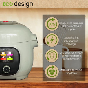 Cookeo MOULINEX CE88E310 vert mini 3 L, 6 modes de cuisson
