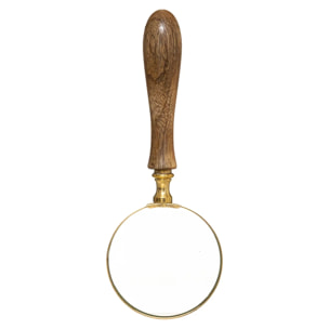 Loupe Lou l.20,5cm manguier et métal