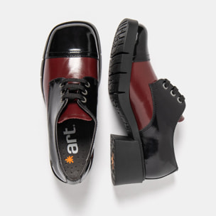 Zapatos 1289 NAPPA SHINNY BLACK-BURDEOS / VARSOVIA color Black-burdeos