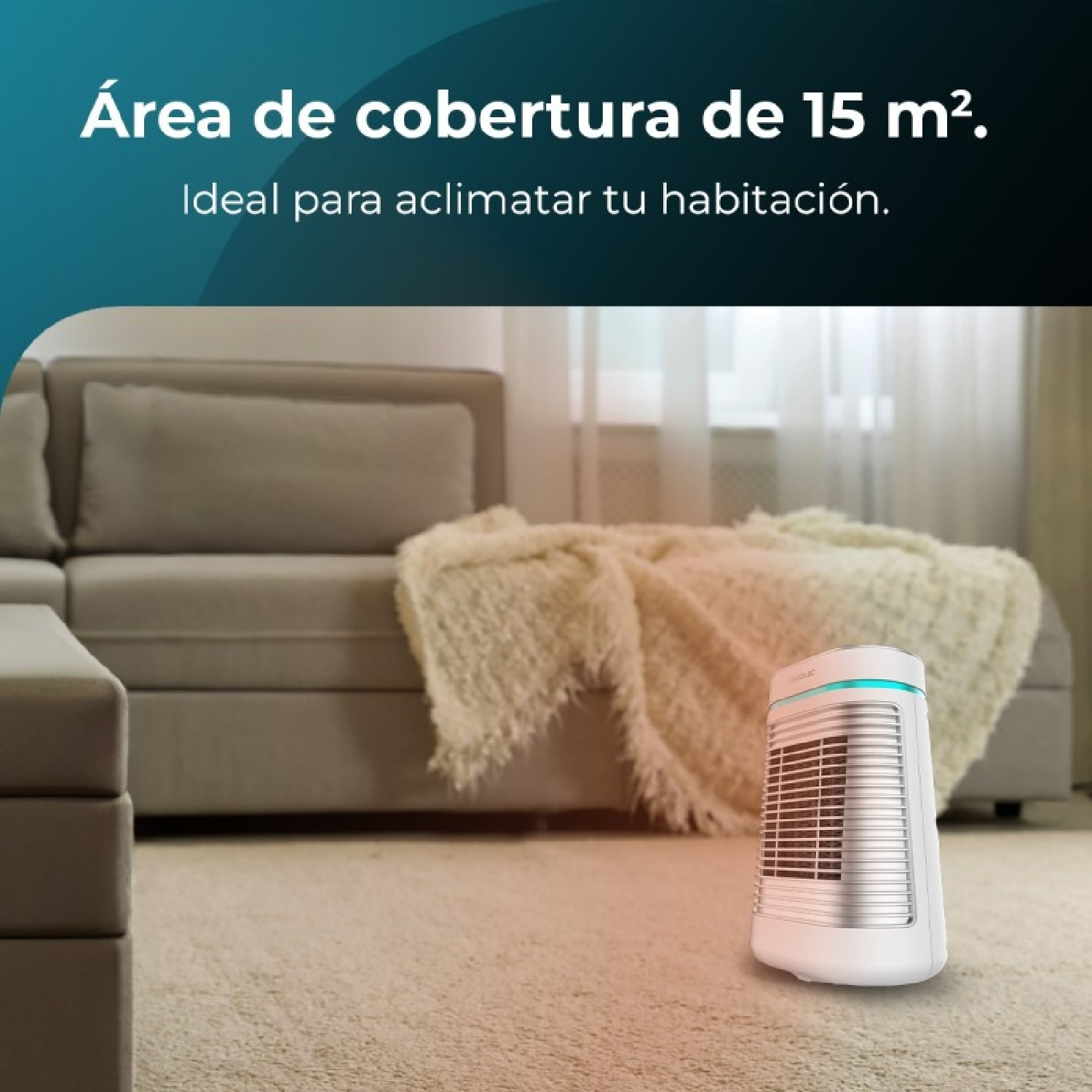 Calefactor cerámico ReadyWarm 1550 Max Ceramic Rotate de sobremesa con 1500 W, o