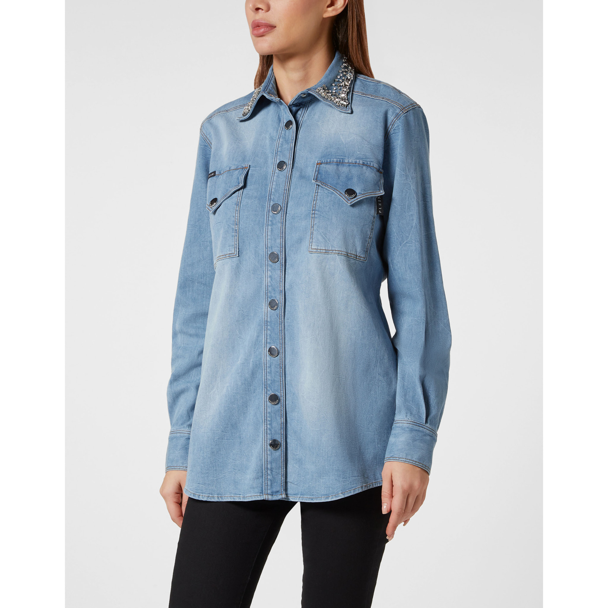 PHILIPP PLEIN Camisa vaquera