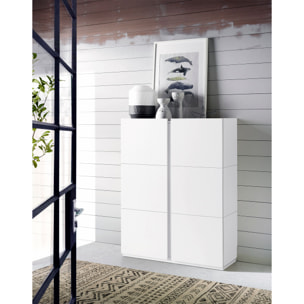 Zapatero Hessa melamina blanco 122x95x35 cm