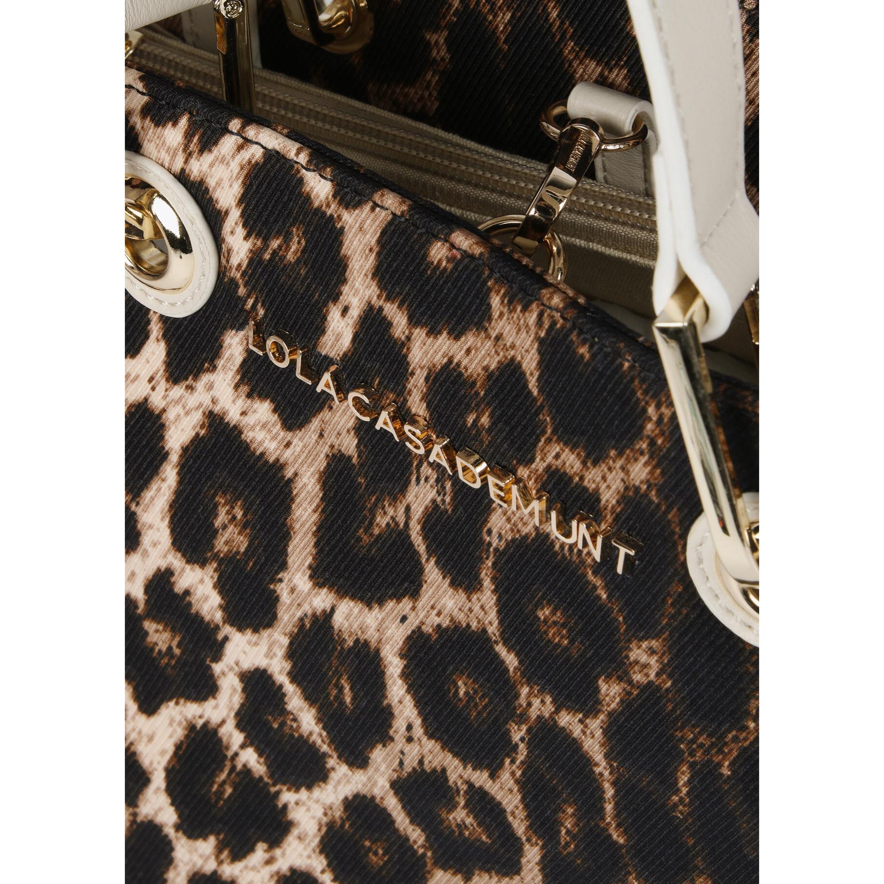 Borsa shopper con stampa animalier