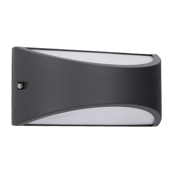 Kapa aplique empotrable de pared exterior con luz led blanco neutro 4000K en color gris