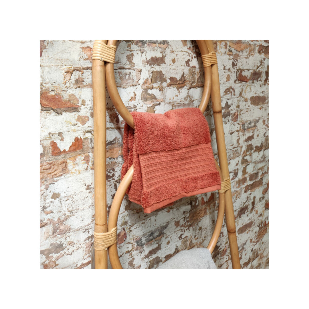 Porte-serviette en rotin de 170 cm à formes - NINON