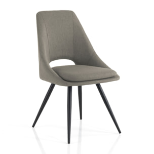 Tomasucci Ensemble de 2 chaises BETTA GREY