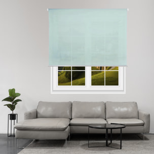 Well home estor enrollable translúcido liso - azul claro, 90 x 175cm (ancho x largo)/tamaño de la tela 87 x 170cm
