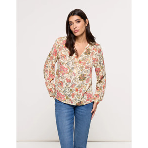 Camisa Manga Larga Beige - Prerit