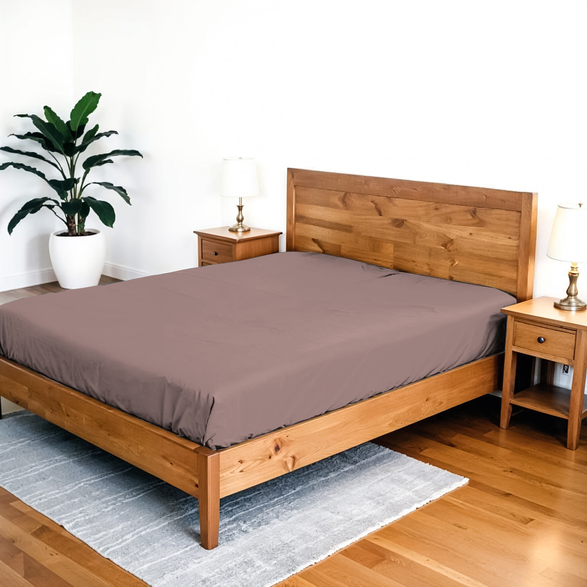 LENZUOLO SOTTO WATERWASHED, con angoli, 100% Microfibra, No Stiro - ROSA ANTICO