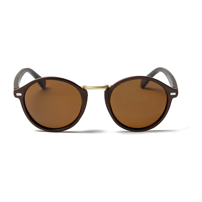 Gafas de sol OCEAN LILLE - Marrón brillante nariz de metal plateado brillante bisagra de metal / Marrón