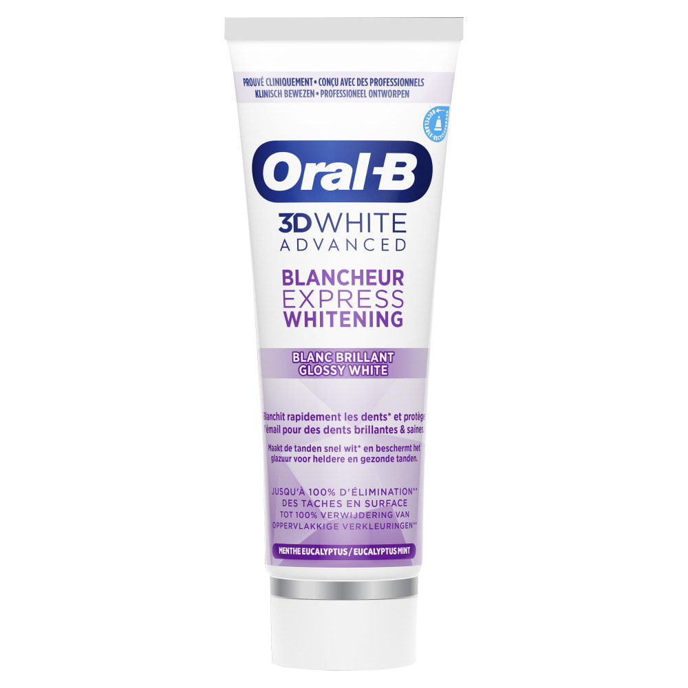 4 Dentifrices Oral-B 3D White Advanced Express Intense 75ml