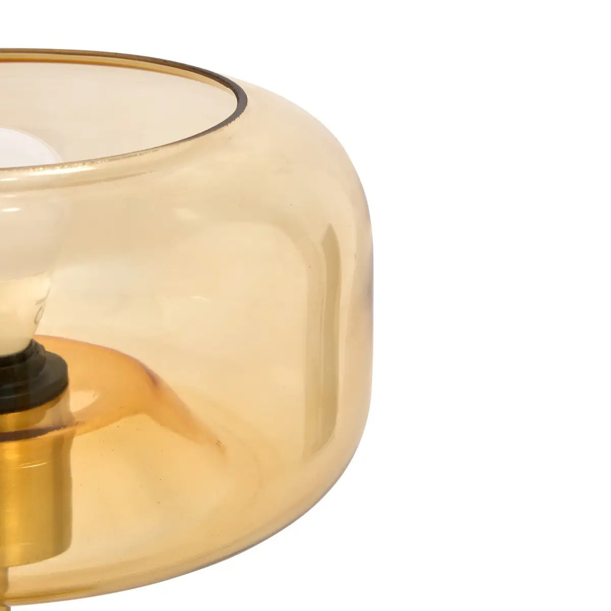 Lampe Ophia champignon H.35cm doré