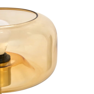 Lampe Ophia champignon H.35cm doré