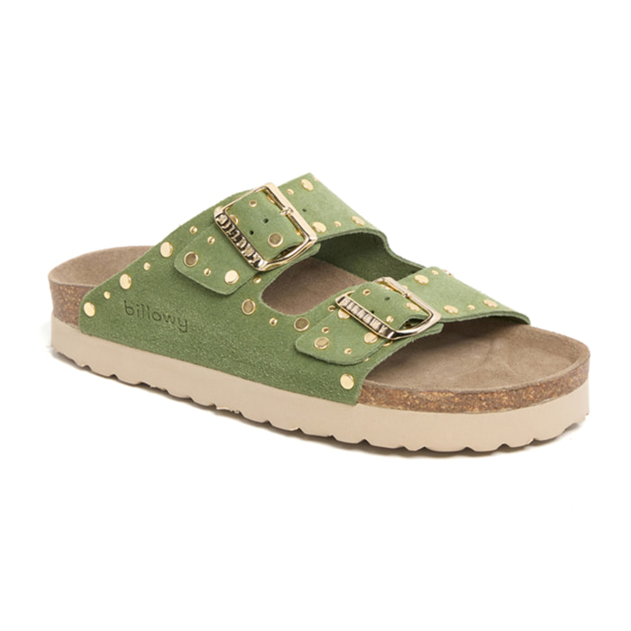 Sandalia Plataforma Verde Mujer BILLOWY VERDE