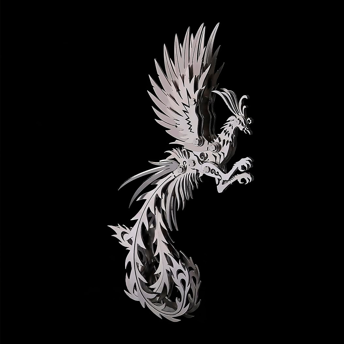 Maqueta 3D de acero inoxidable. Modelo Fénix.
