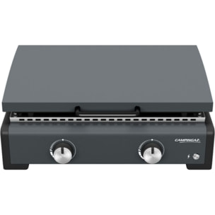 Plancha gaz CAMPINGAZ SIGMA 2 2210869 noir 2 brûleurs à poser, 58x36 cm