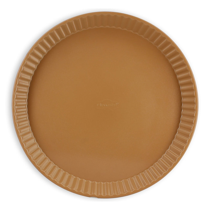 Moule à tarte en acier carbone noisette 30cm COLORAMA