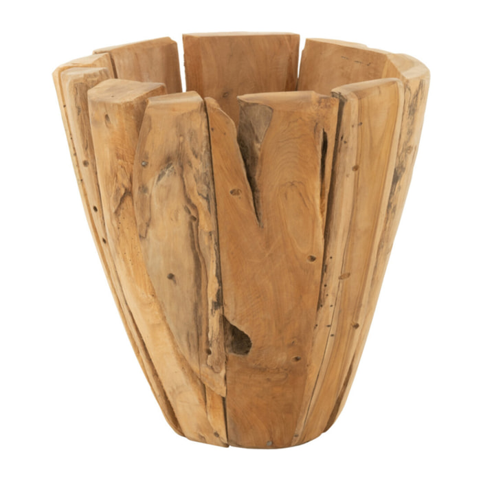 J-Line cache-pot Jack - bois - naturel - medium - Ø 35 cm