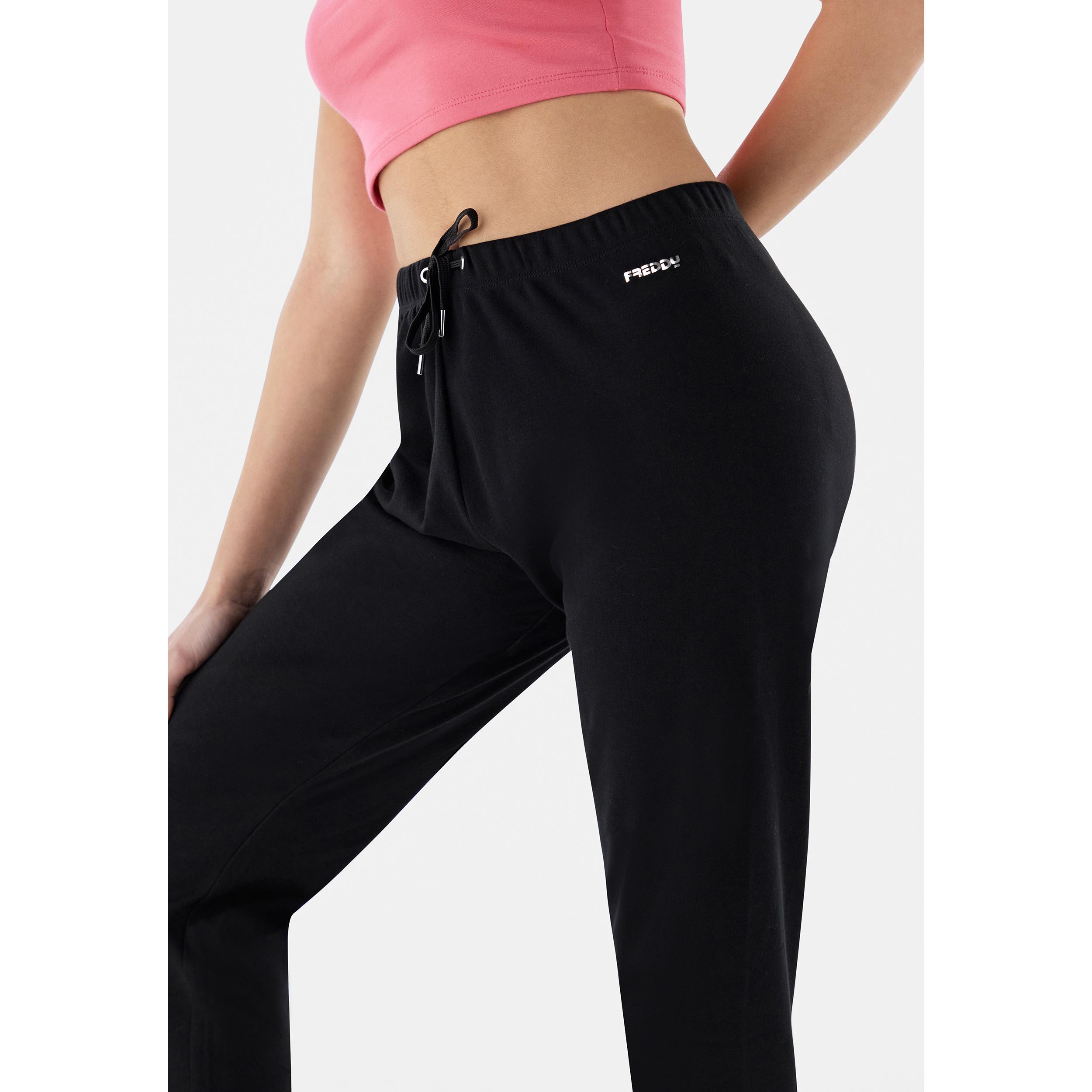 Pantaloni sportivi regular fit vita alta con coulisse