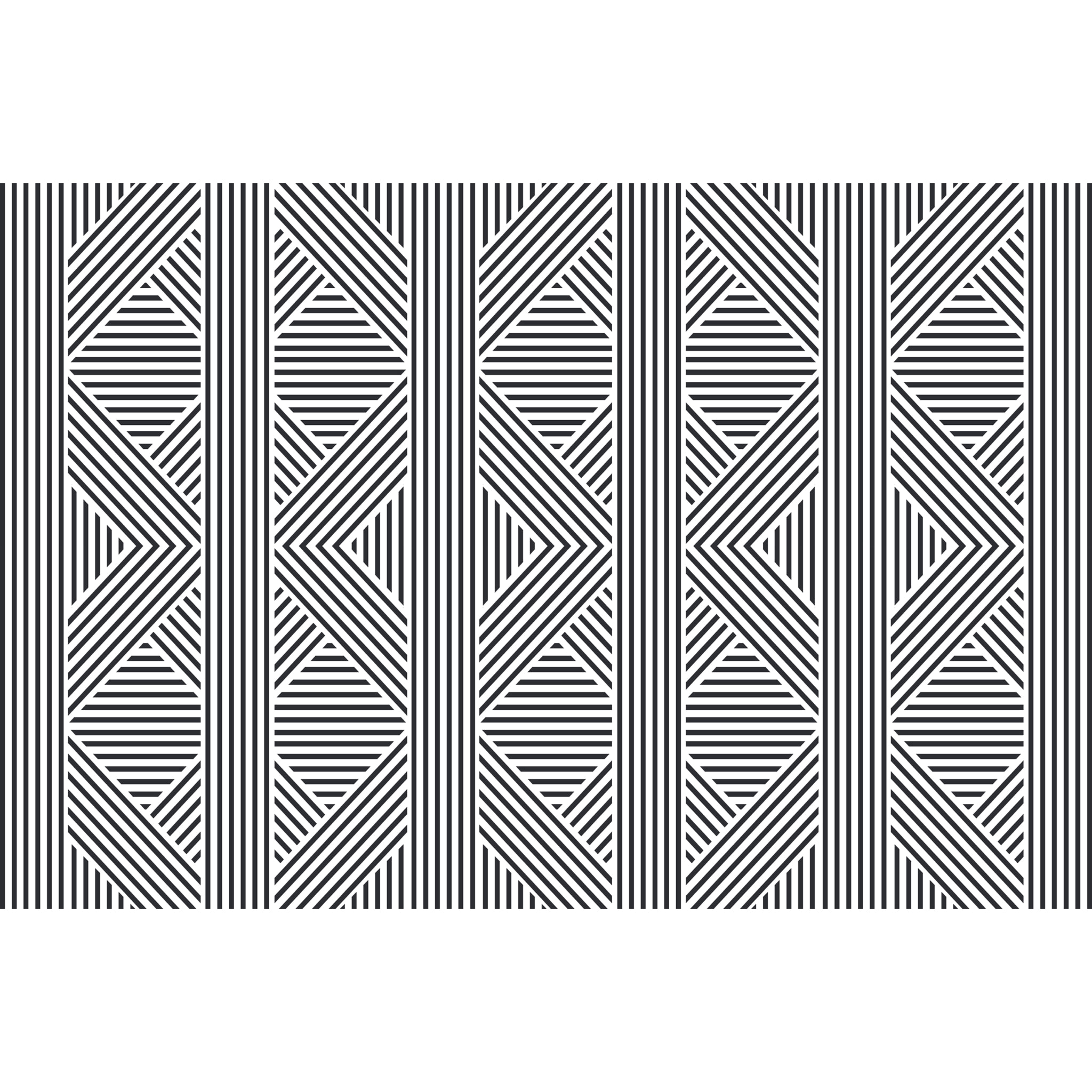 Alfombra de vinilo Zigzag Zen 66x180 cm - PVC antideslizante, vinilica para cocina o salón, lavable, estilo geométrico