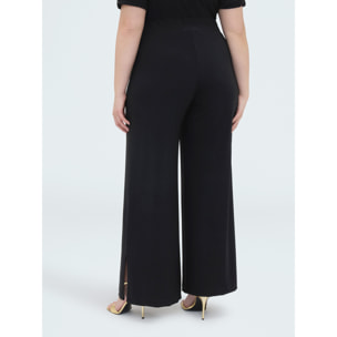 Fiorella Rubino - Pantalones Wide Leg de punto - Negro