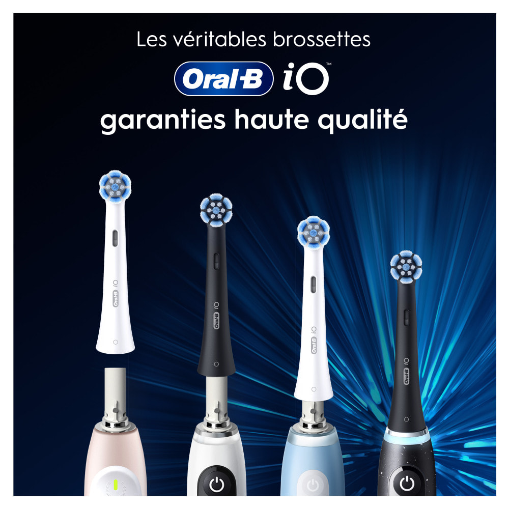 Oral-B Série iO Gentle Care, Brossettes rondes de rechange Authentiques, Convient aux Gencives sensibles, 6