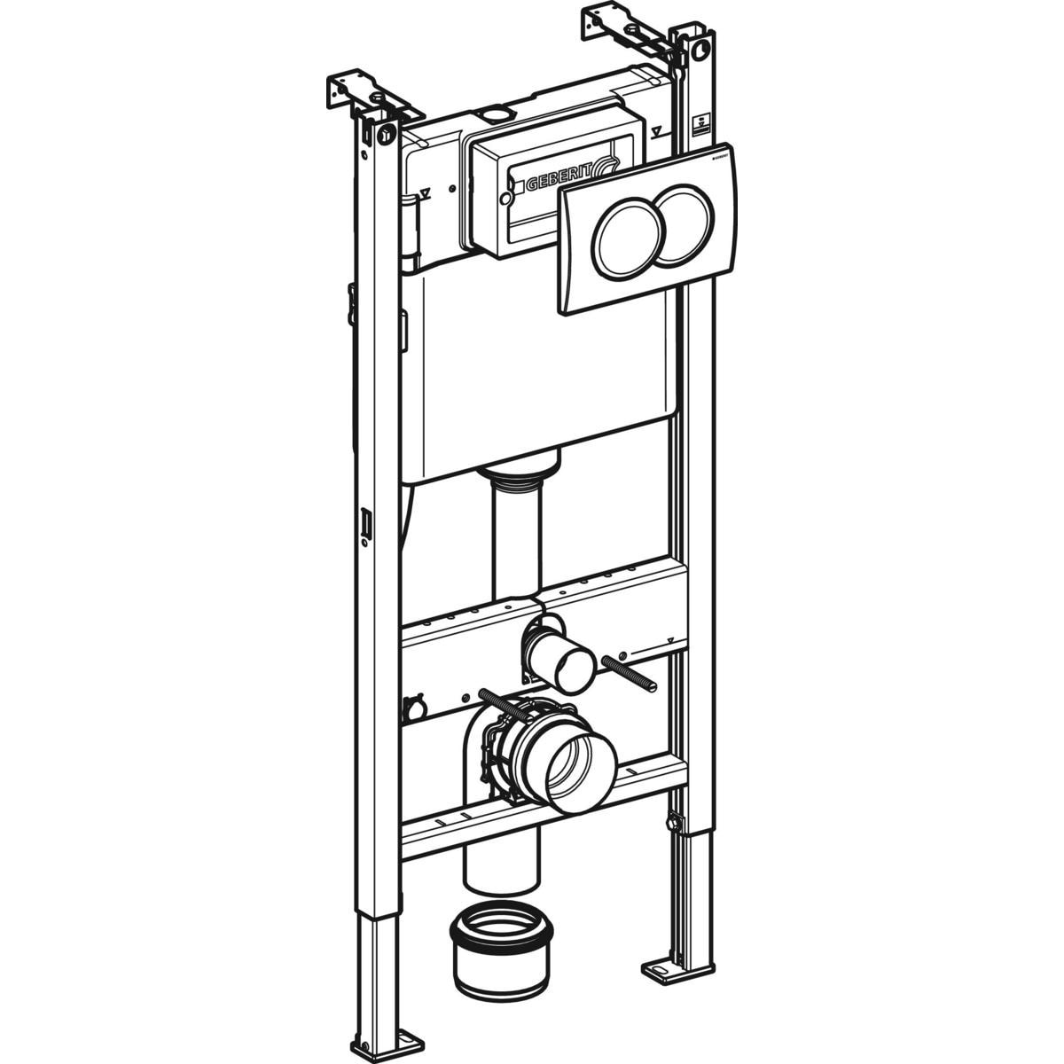 Pack WC sans bride SAT, fixations invisibles + Abattant softclose + Bâti support Geberit UP100 + Plaque blanche