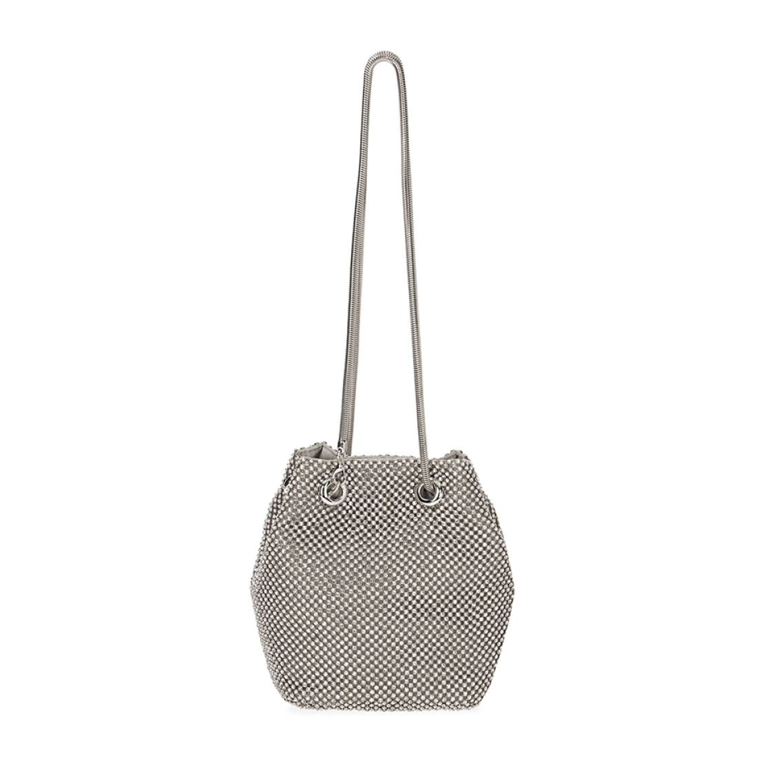 Bolso bombonera mini plateado metalizado