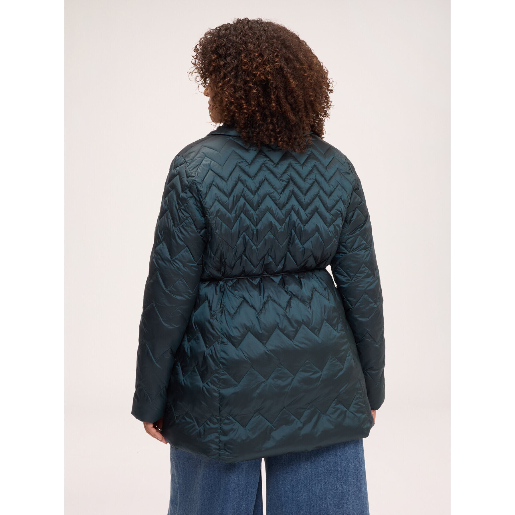 Fiorella Rubino - Plumífero acolchado con motivo chevron - Verde