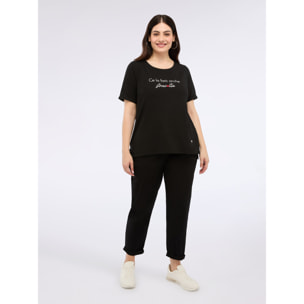 Fiorella Rubino - Pantalones globo de mezcla de algodón - Negro