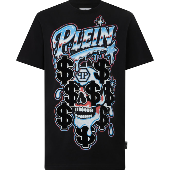PHILIPP PLEIN Camiseta de cuello redondo y manga corta SKULL