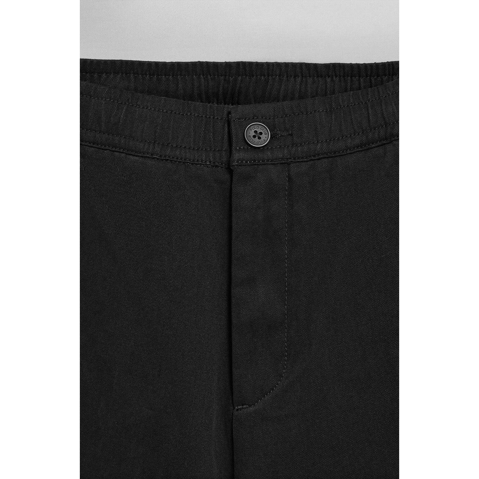 Pantalón negro Trent con cintura elástica y detalles Polo Club