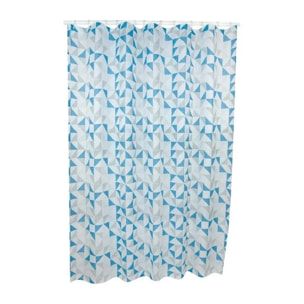 Rideau de douche Polyester CALENDO 180x200cm QUALITE PREMIUM Bleu - Anneaux inclus MSV