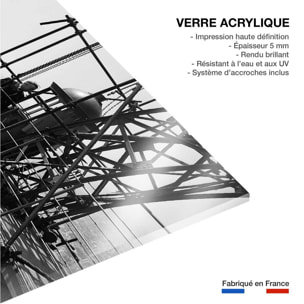 Tableau noir et blanc Antenne sur La Tour Eiffel,1950 Tableau plexiglas