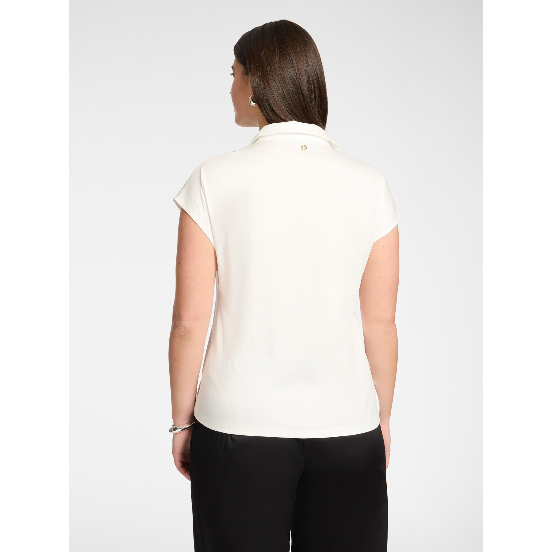 Elena Mirò - T-shirt con colletto - Bianco