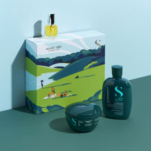 ALFAPARF MILANO Set Holiday Semi Di Lino Reconstruction Shampoo 250ml + Mask 200 + Oil 15ml