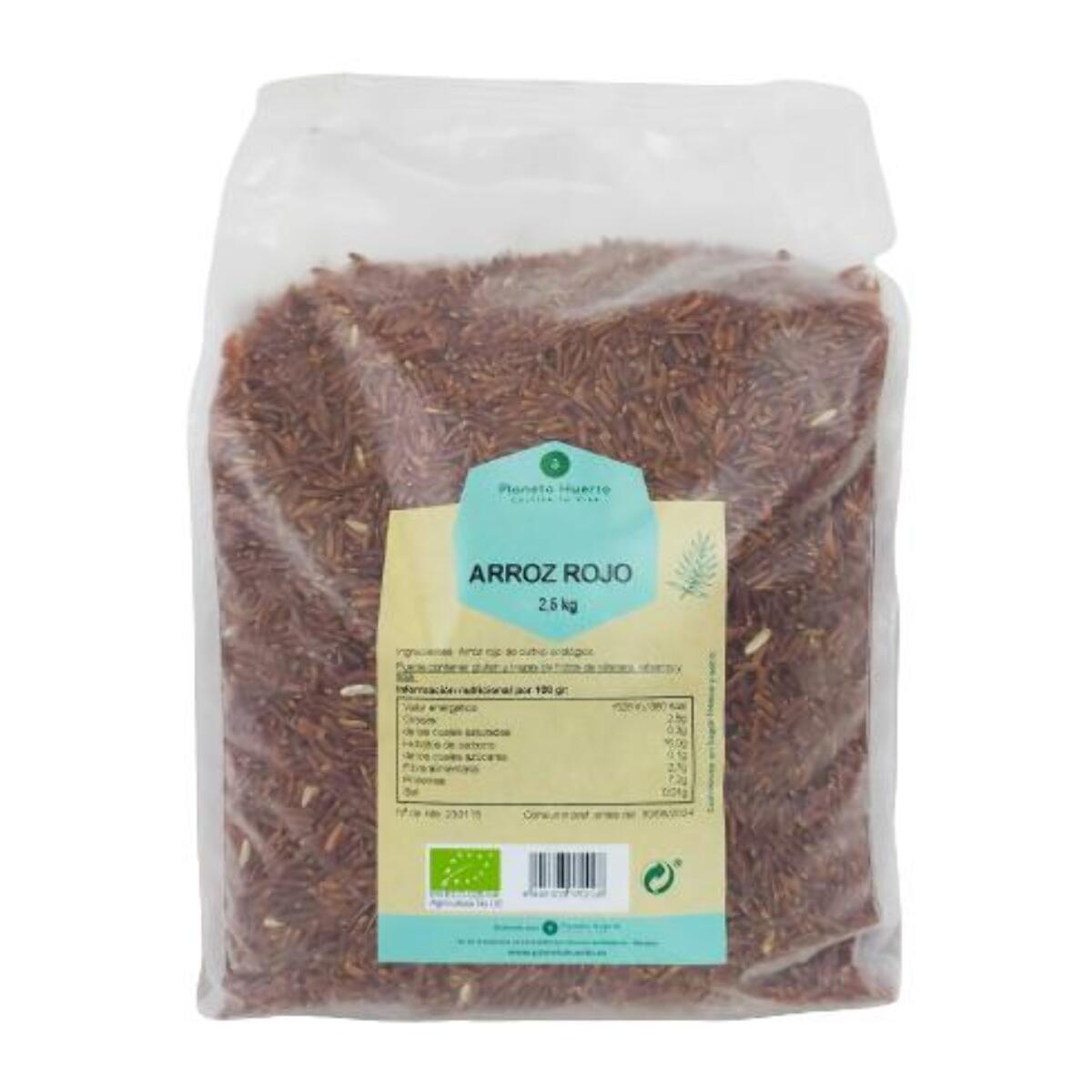 PLANETA HUERTO | Arroz Rojo ECO 2,5 kg – Arroz Ecológico con Alto Contenido en Vitaminas, Antioxidantes y Beneficios para la Salud