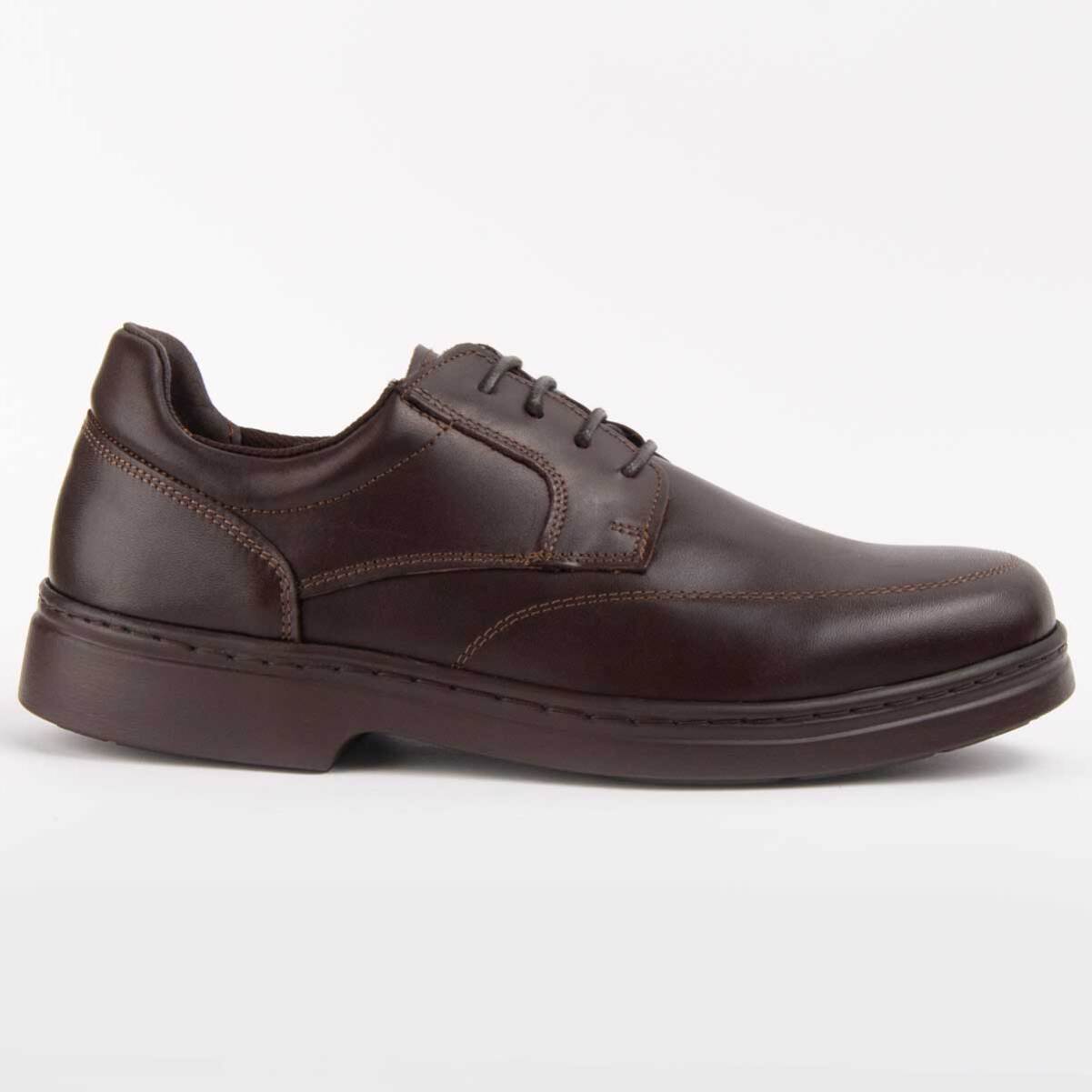 Zapato Oxford De Piel - Marron