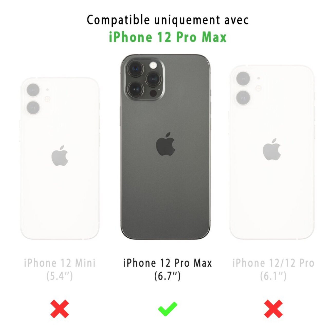 Coque iPhone 12 Pro Max (6,7 pouces) 360° intégrale protection avant arrière silicone transparente