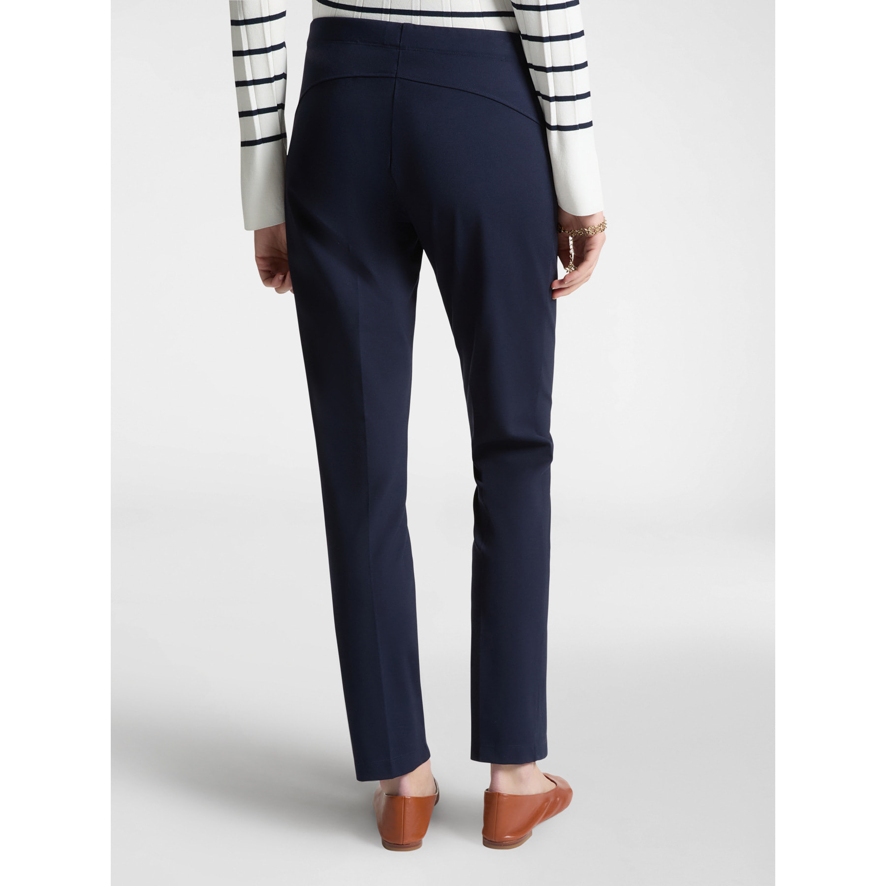 Elena Mirò - Pantaloni slim fit in punto Milano - Blu
