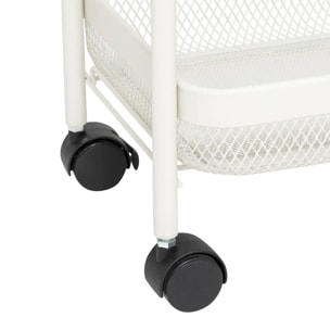 Desserte à roulettes "Mayaj" 3 niveaux 46,5x26,5cm