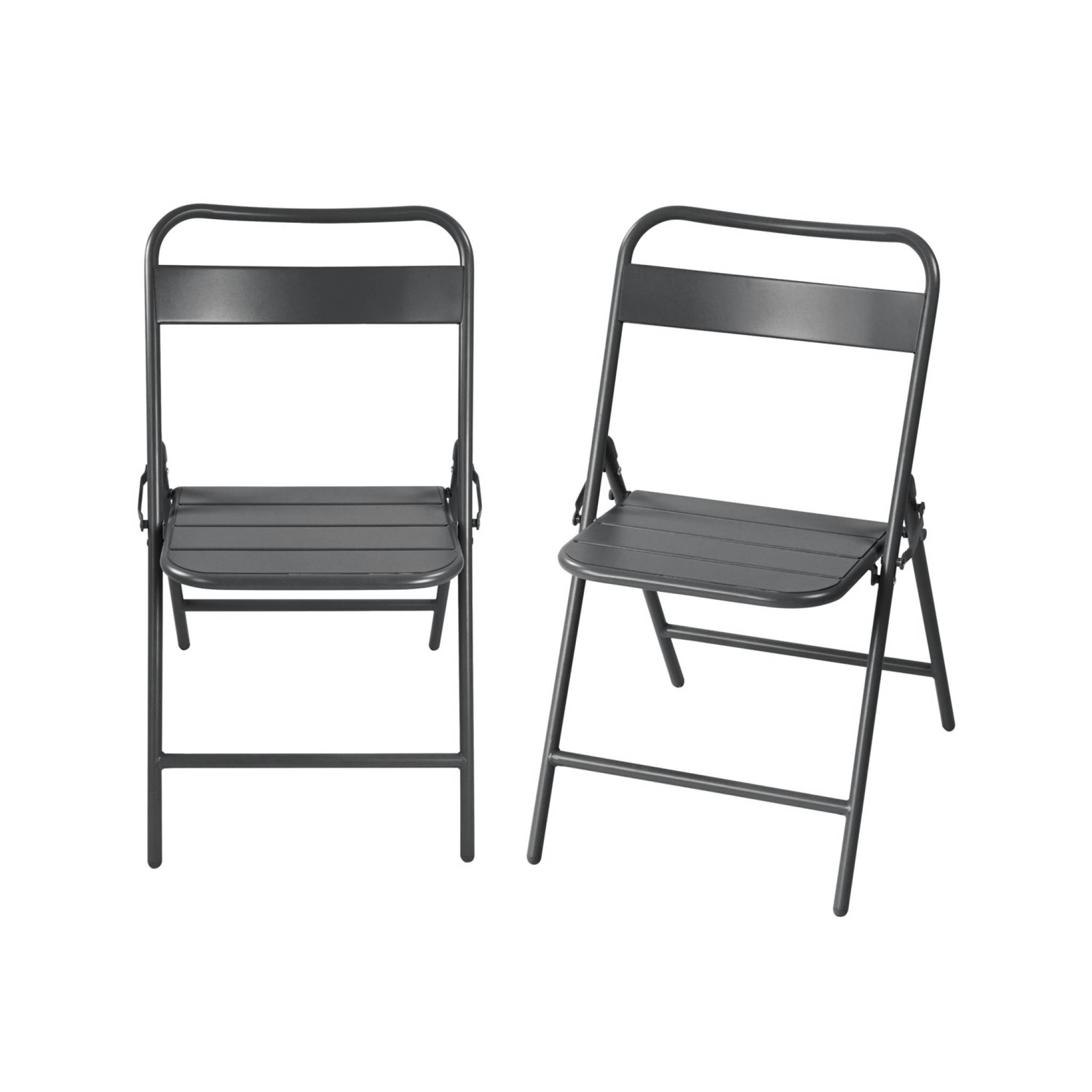 Chaise de jardin pliante acier (lot de 2) AMÉLIA