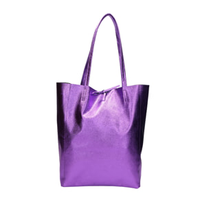 Borsa Shopper da donna In Vera pelle Made in Italy 40x36x11 cm