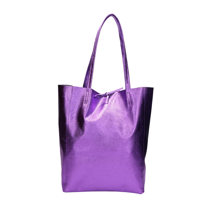 Borsa Shopper da donna In Vera pelle Made in Italy 40x36x11 cm