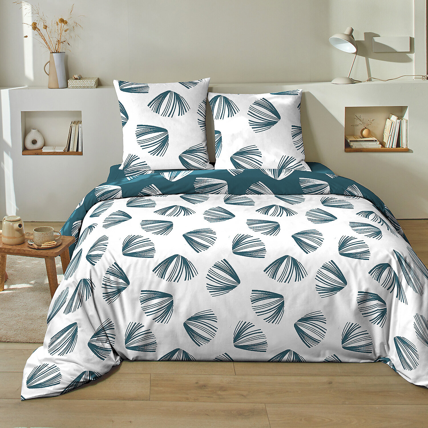 Parure housse de couette 3pcs 100% 100% coton 51 fils_cocki
