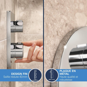 Pack douche encastrée Precision + Vitalio Rain Mono 310 chromé